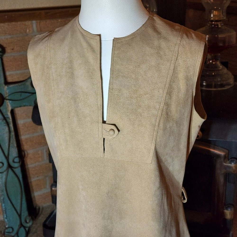 Vintage Skinner Ultra Suede Dress Made in U.S.A. Union Tag - Picture 3 of 5